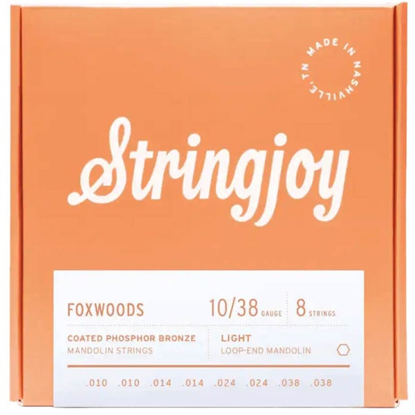 Stringjoy Foxwoods Series SJ-FW1038 Mandolin Coated Phosphor Bronze 10 mandoline snarenset