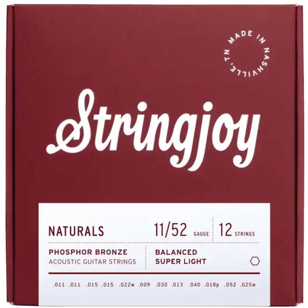 Stringjoy Naturals Series SJ-NB1125 Acoustic Guitar Phosphor Bronze 11 -52 westerngitaar snarenset