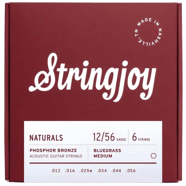 Stringjoy Naturals Series SJ-NB1256 Acoustic Guitar Phosphor Bronze 12 westerngitaar snarenset
