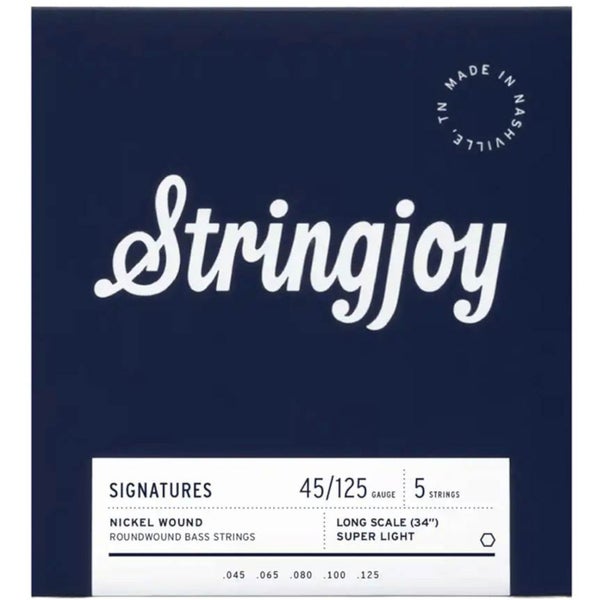 Stringjoy Signature Series SJ-BA45125LS Electric Bass Nickel 45-125 basgitaar snarenset