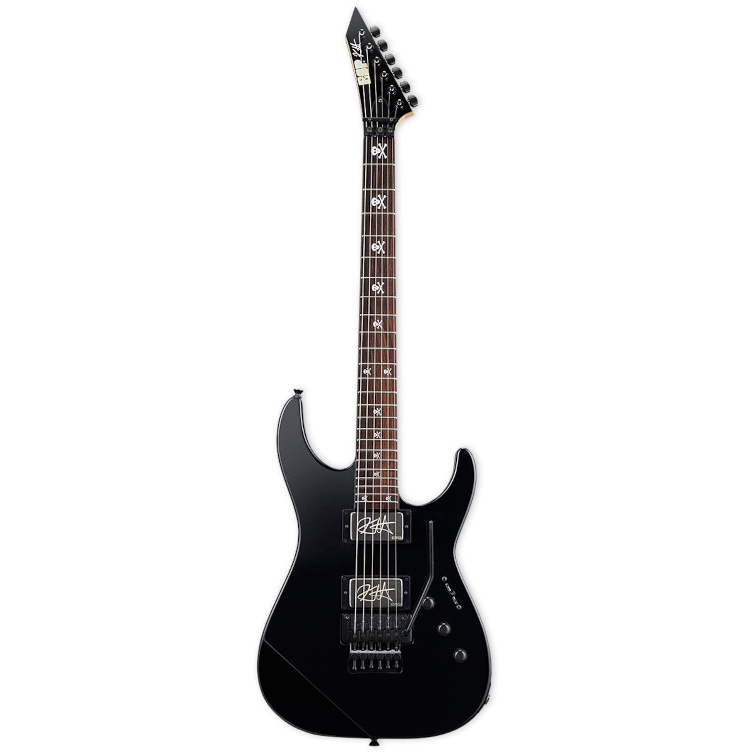 ESP Kirk Hammett Signature KH-2 Black elgitarr med fodral