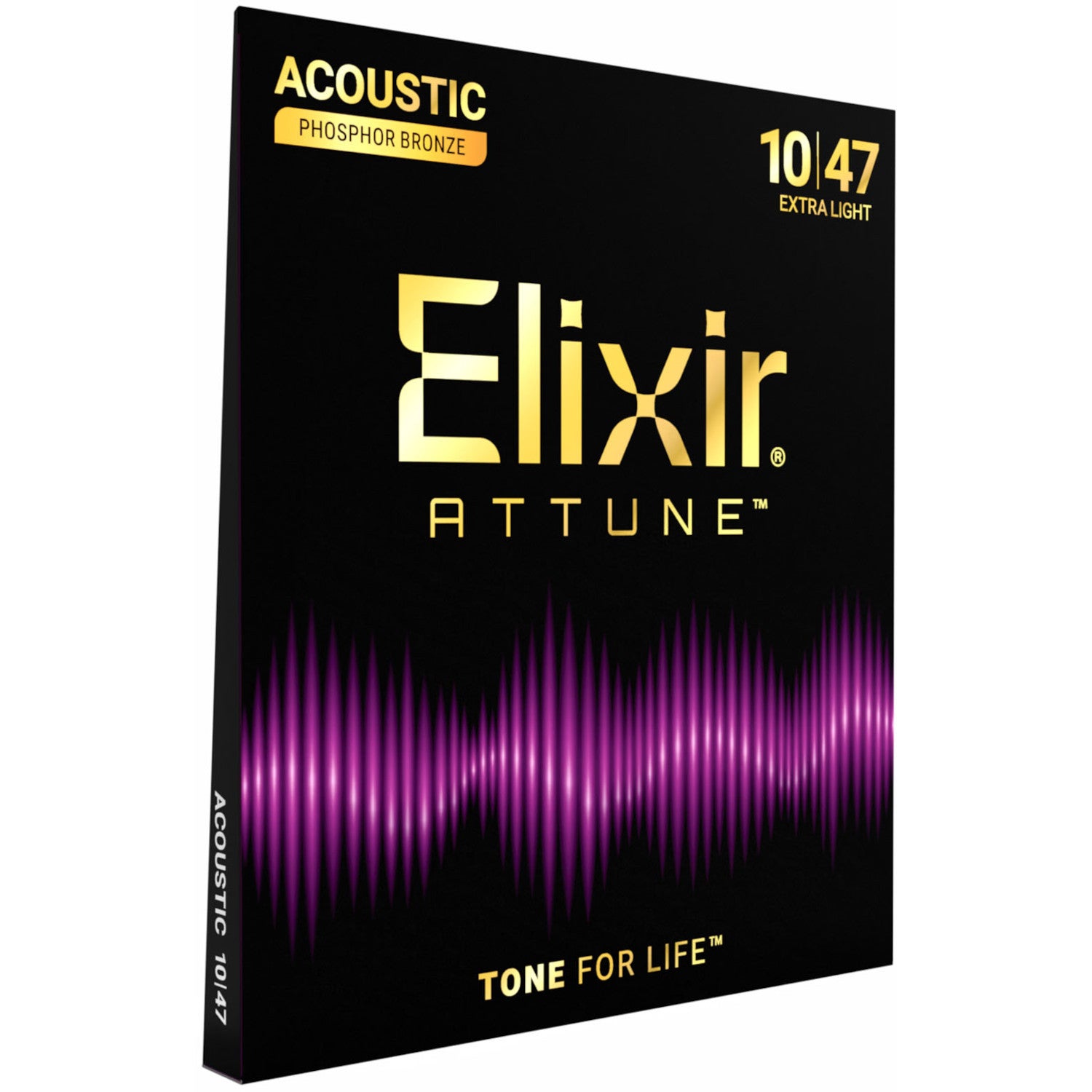 Elixir 21002 Attune Phosphor Bronze Medium 10-47 coated snarenset voor westerngitaar