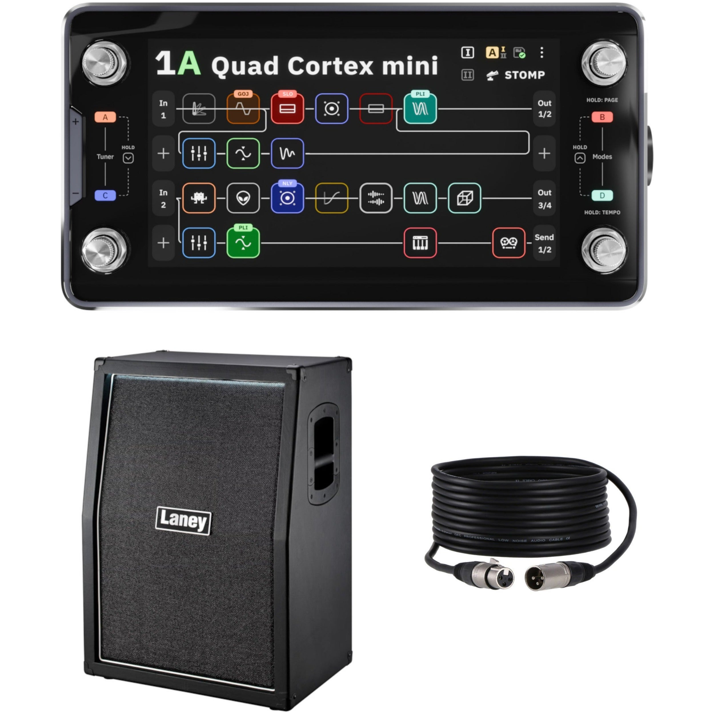 Neural DSP Quad Cortex Mini met actieve FRFR speakerkast