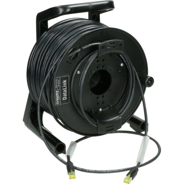 Klotz CP6RR1YW30 PVC black CAT7 netwerkkabel op haspel