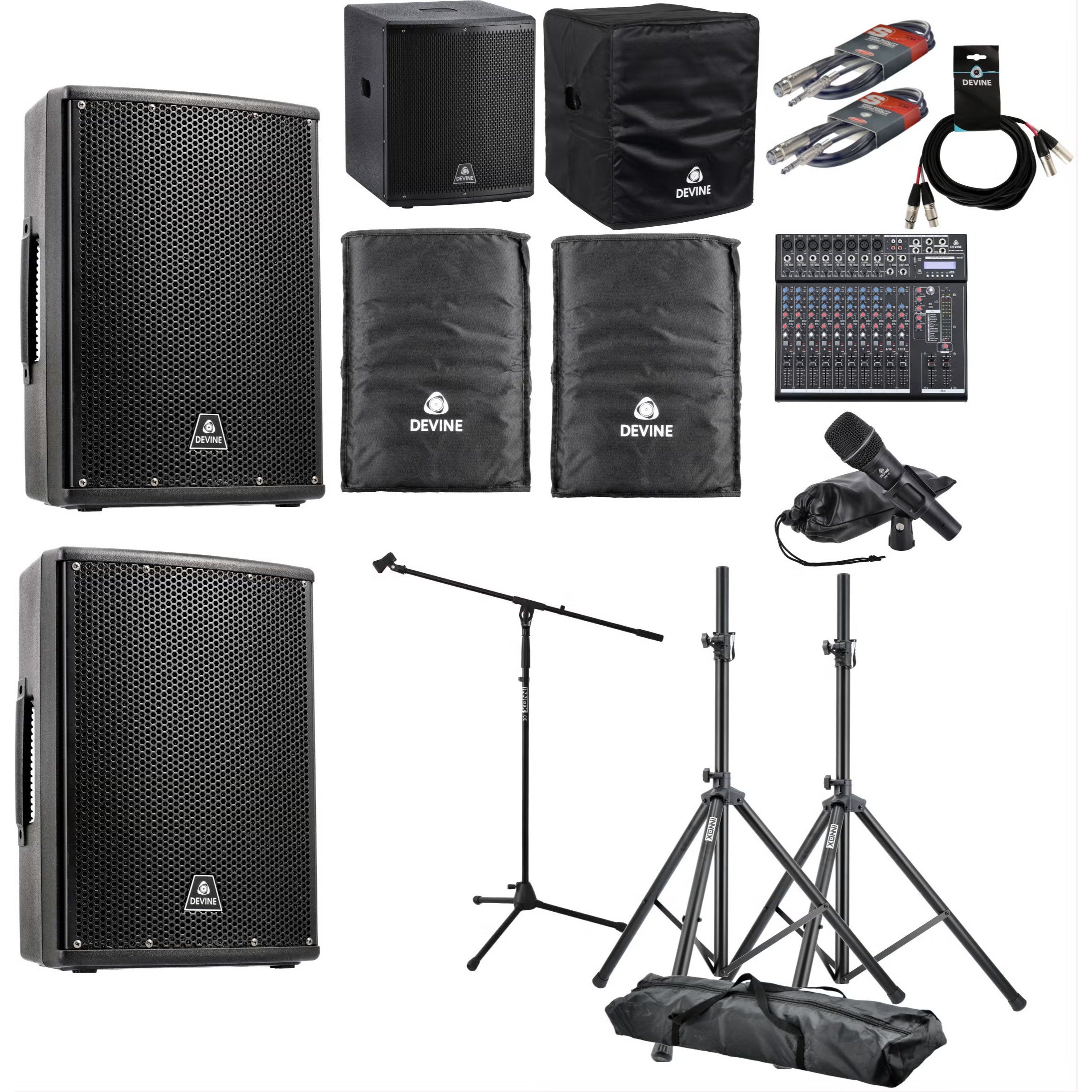 Devine Axeo 8A zanginstallatie met subwoofer