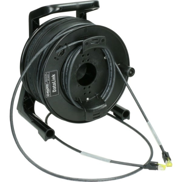 Klotz CP6RR1PW50 CAT7 PUR zwart UTP-kabel op haspel