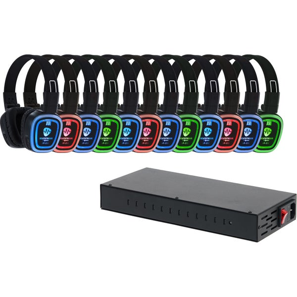 Devine BeatStream Silent Disco Pro uitbreidingsset met 12 hooftelefoons + CH-48