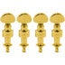 Grover 119G Geared Banjo Pegs with Metal Button - 4 pcs. - Gold Geared banjo stemsleutels set