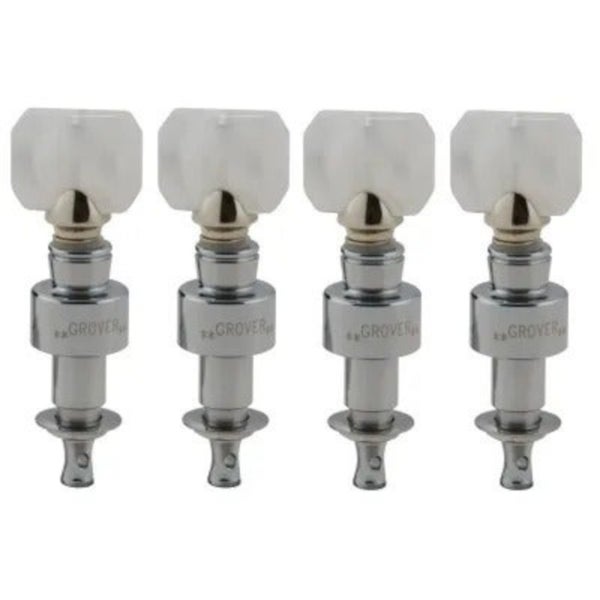 Grover 120C Geared Banjo Pegs with Square Pearloid Button - 4 pcs. Geared banjo stemmechanieken set