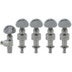 Grover 121C5 Geared Banjo Pegs with Metal Button - 5 pcs. - Chrome Geared banjo stemmechanieken set