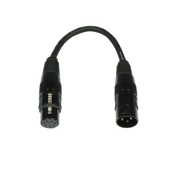 Accu-cable DMX Turnaround 5-pin female naar 3-pin male