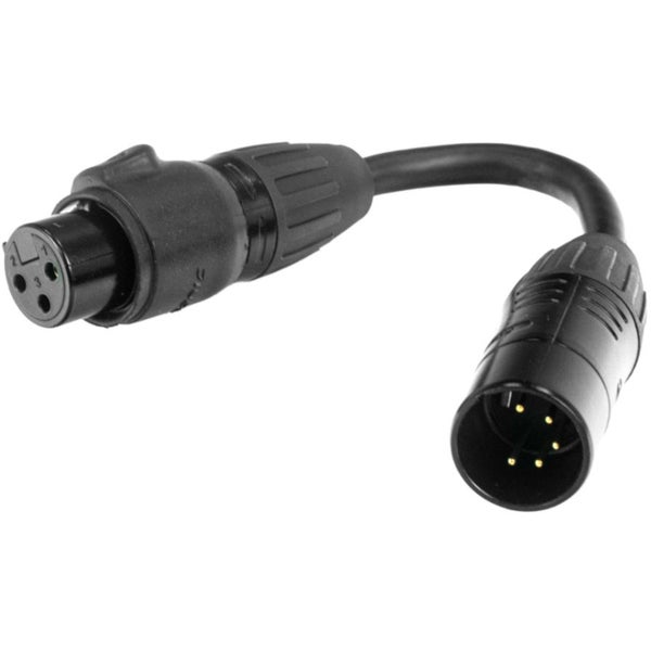ADJ DMX 5-pin M to 3-pin FM IP65 kabel adapter