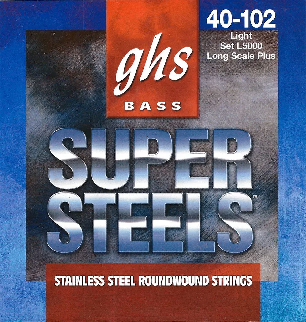 GHS Super Steels L5000 Light .040-.102 4-String strängset för basgitarr