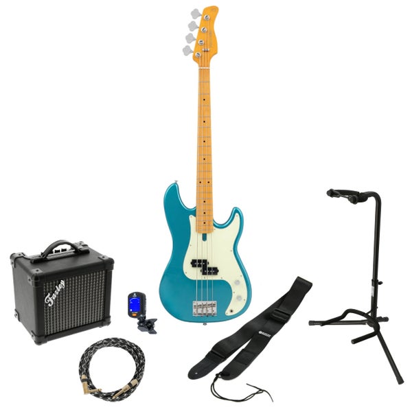 Sire Marcus Miller P5 4-String Tide Pool elektrische basgitaar starterset