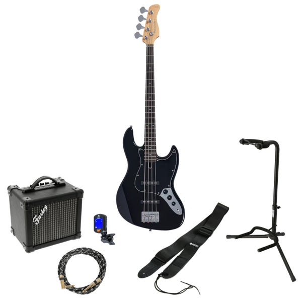 Sire Marcus Miller V1 4-String Black elektrische basgitaar starterset