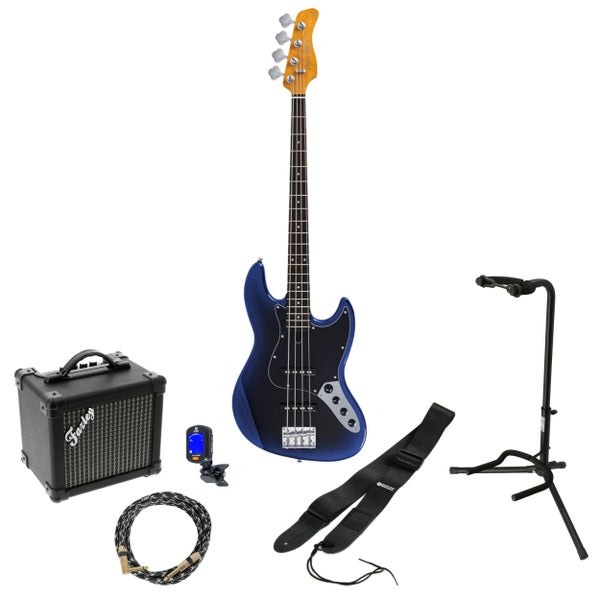 Sire Marcus Miller V3 New Gen 4-String Midnight Blue Burst elektrische basgitaar starterset