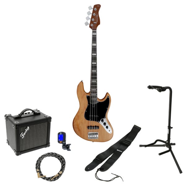 Sire Marcus Miller V5R 4-String Natural elektrische basgitaar starterset