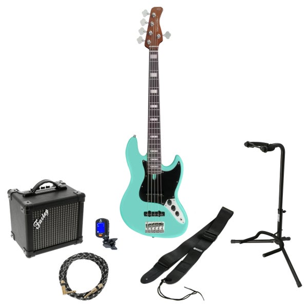 Sire Marcus Miller V5R 5-String Mild Green 5-snarige elektrische basgitaar starterset