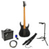 Spira Guitars B-400 MBK Satin Black elektrische basgitaar starterset