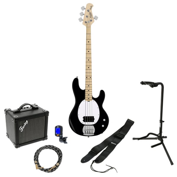 Sterling by Music Man Intro Series StingRay Ray2 Black elektrische basgitaar starterset