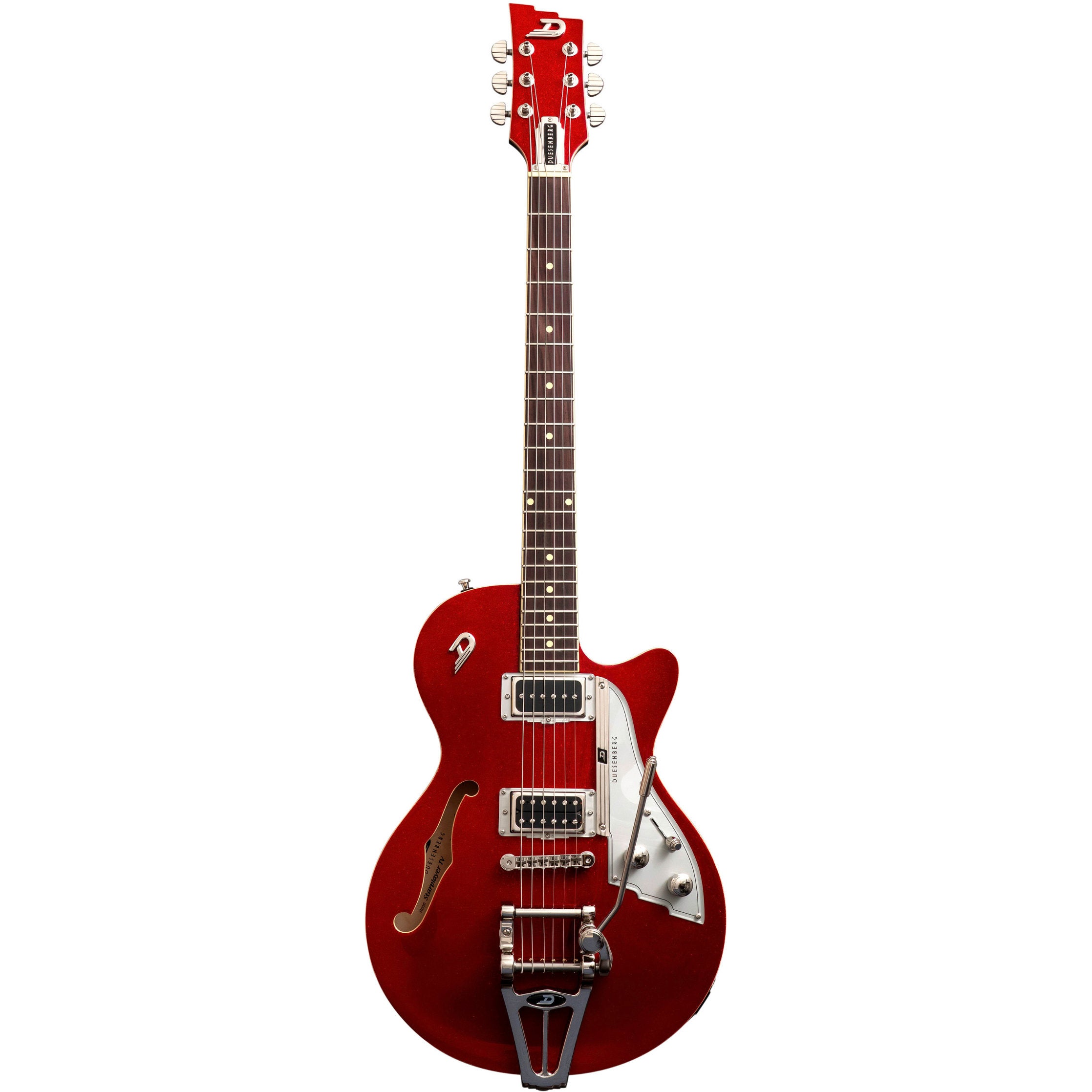 Duesenberg Starplayer TV Morello Flake halvakustisk gitarr med fodral
