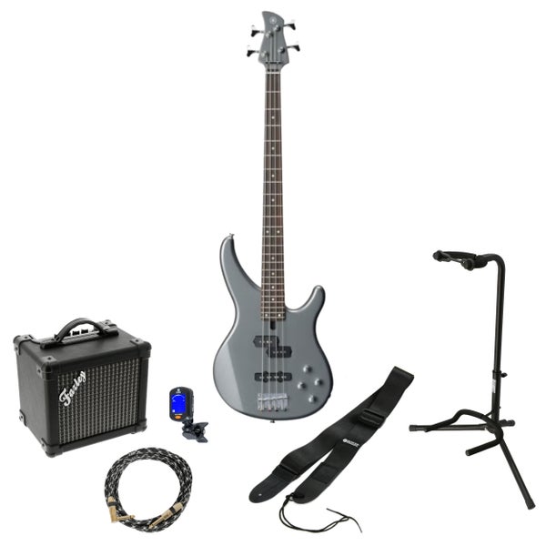 Yamaha TRBX204 Gray Metallic elektrische basgitaar starterset