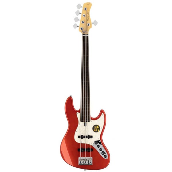 Sire Marcus Miller V7+ A5F Bright Metallic Red fretloze 5-snarige elektrische basgitaar