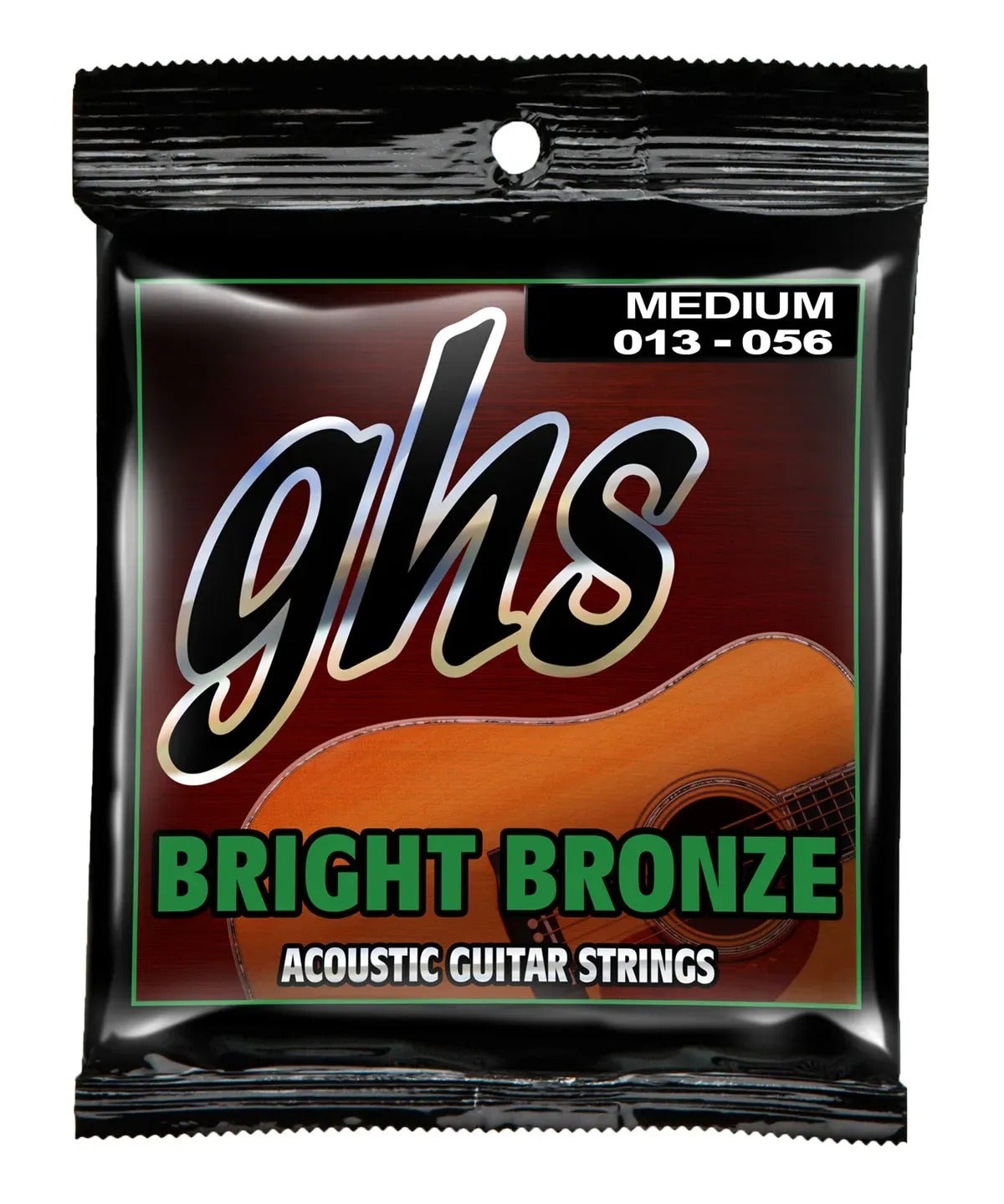GHS Bright Bronze BB40M Medium .013-.056 Acoustic Guitar 80/20 Strängset i brons för westerngitarr