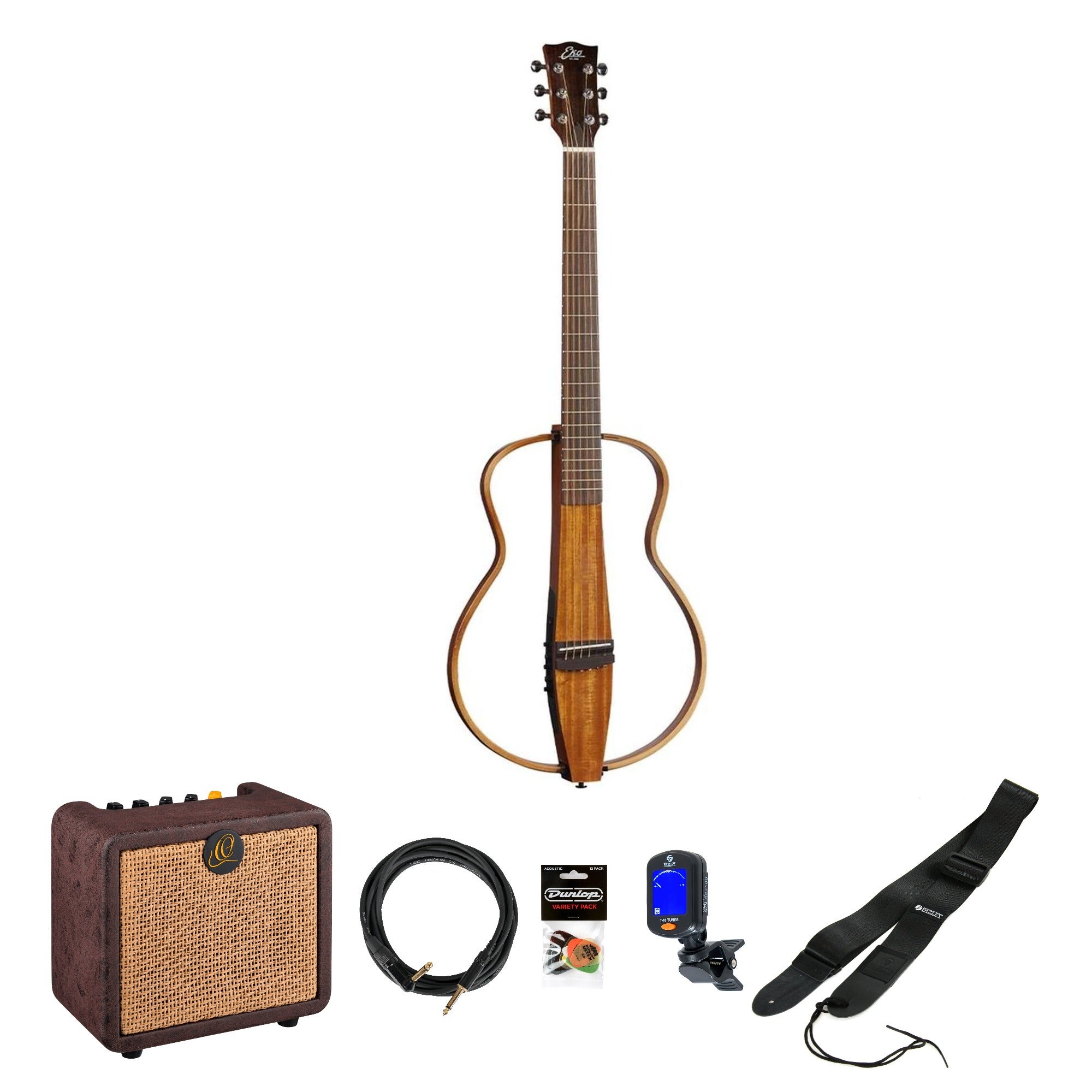 EKO One S150e Silent Folk E/A westerngitaar starterset met versterker