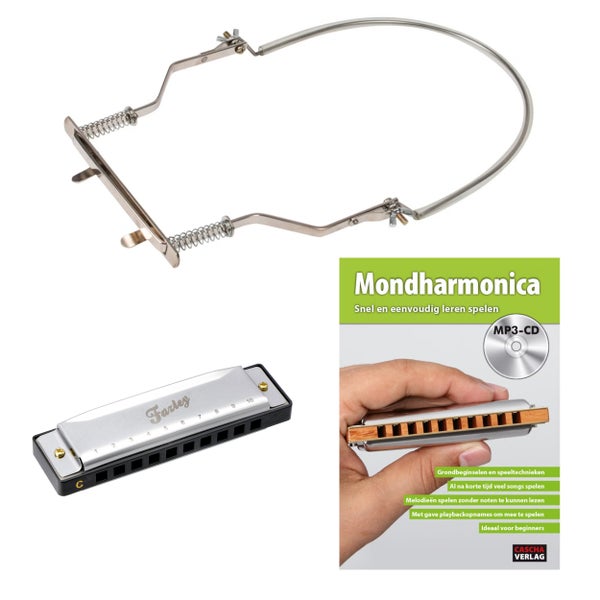 Fazley MHM-01-C mondharmonica starterset met boek