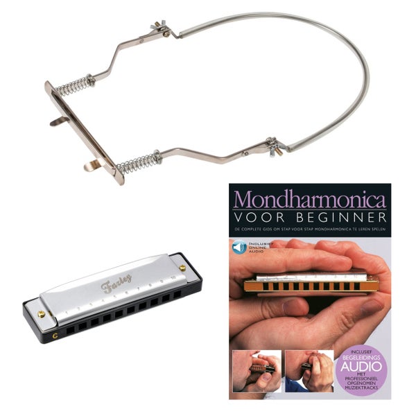 Fazley MHM-01-C mondharmonica starterset met lesboek