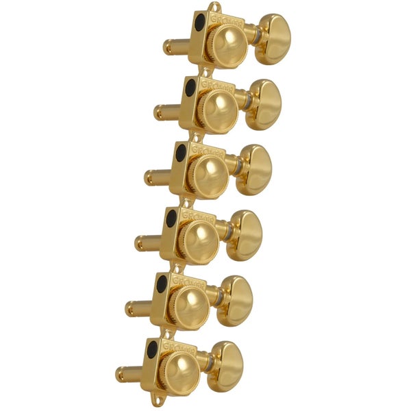 Grover 505FVG Roto-Grip Locking Rotomatics for Vintage F-Style Tuners - Guitar Machine Heads, 6-in-Line, Bass Side (Left)
