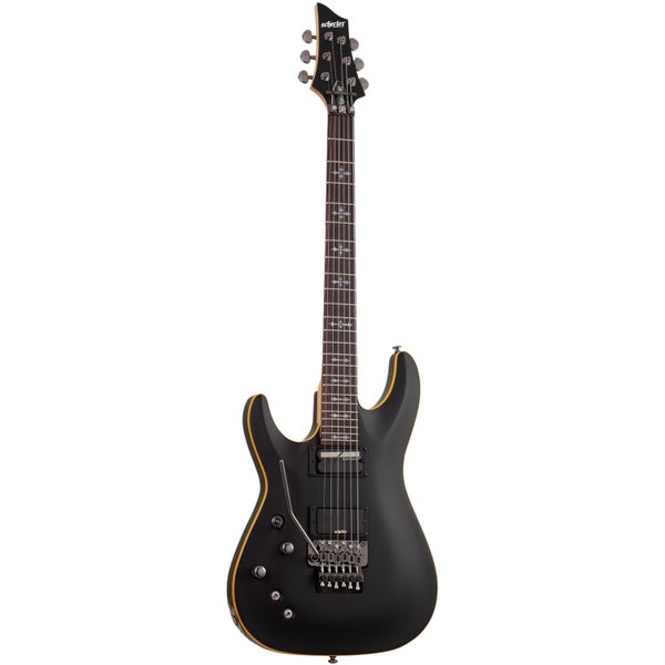 Schecter Demon-6 FR S Aged Black Satin LH linkshandige elektrische gitaar