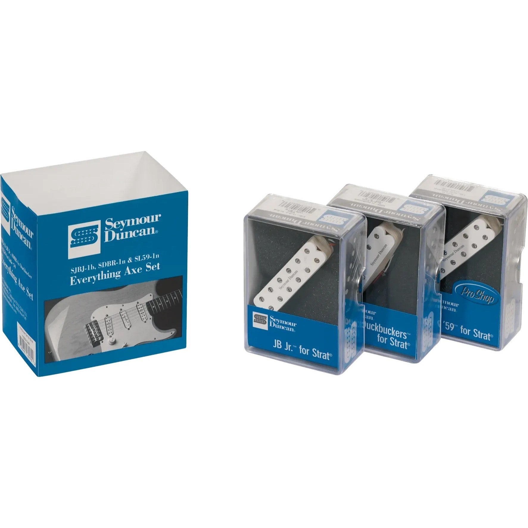 Seymour Duncan Everything Axe Set, Strat Pickup Set, SJBJ-1B JB, SDBR-1N, SL59-1 - White