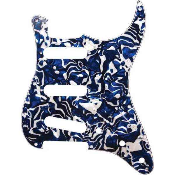 D'Andrea ST-Style SSS Pickguard Blue Swirl Pearl slagplaat voor elektrische gitaar