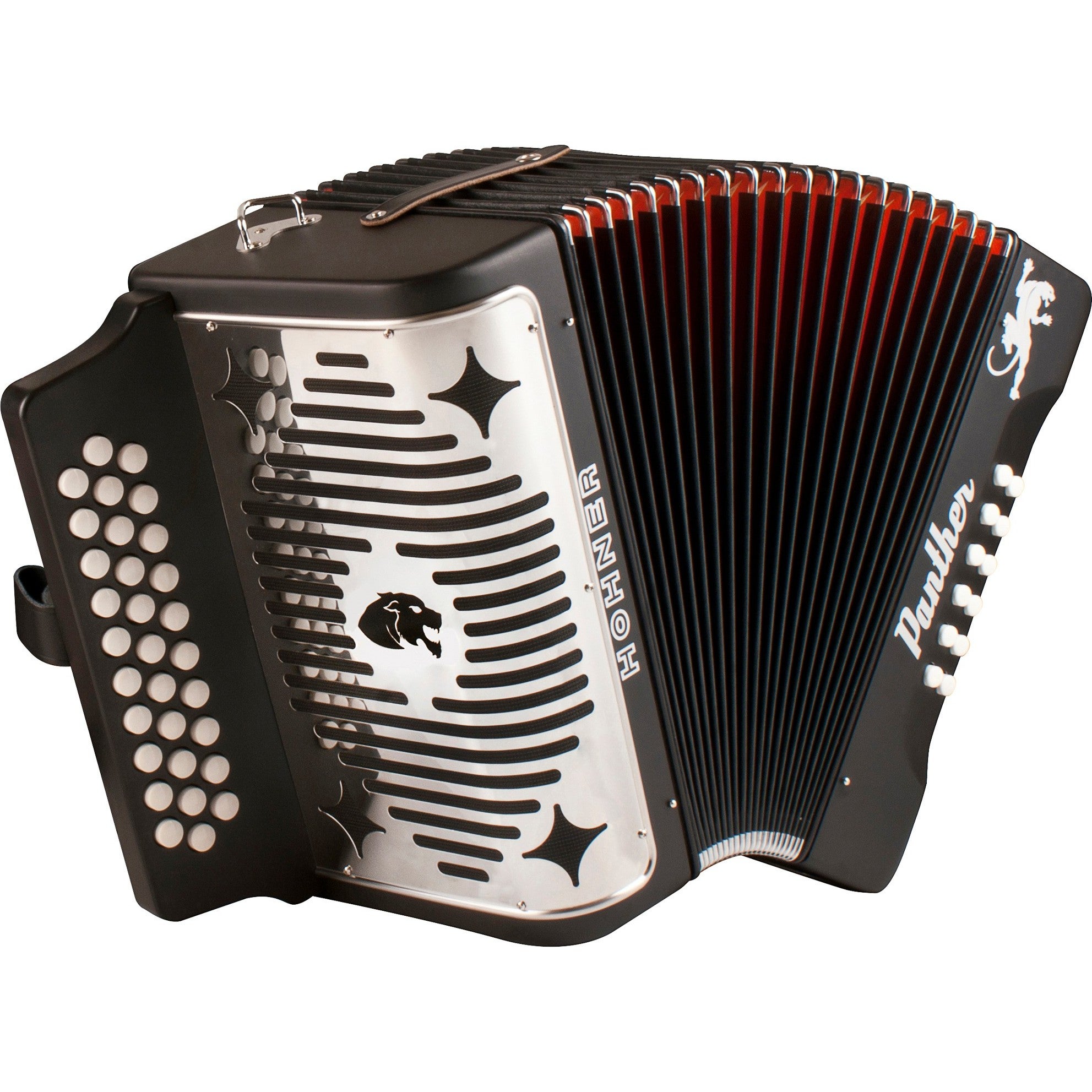 Hohner Panther Black G/C/F accordeon
