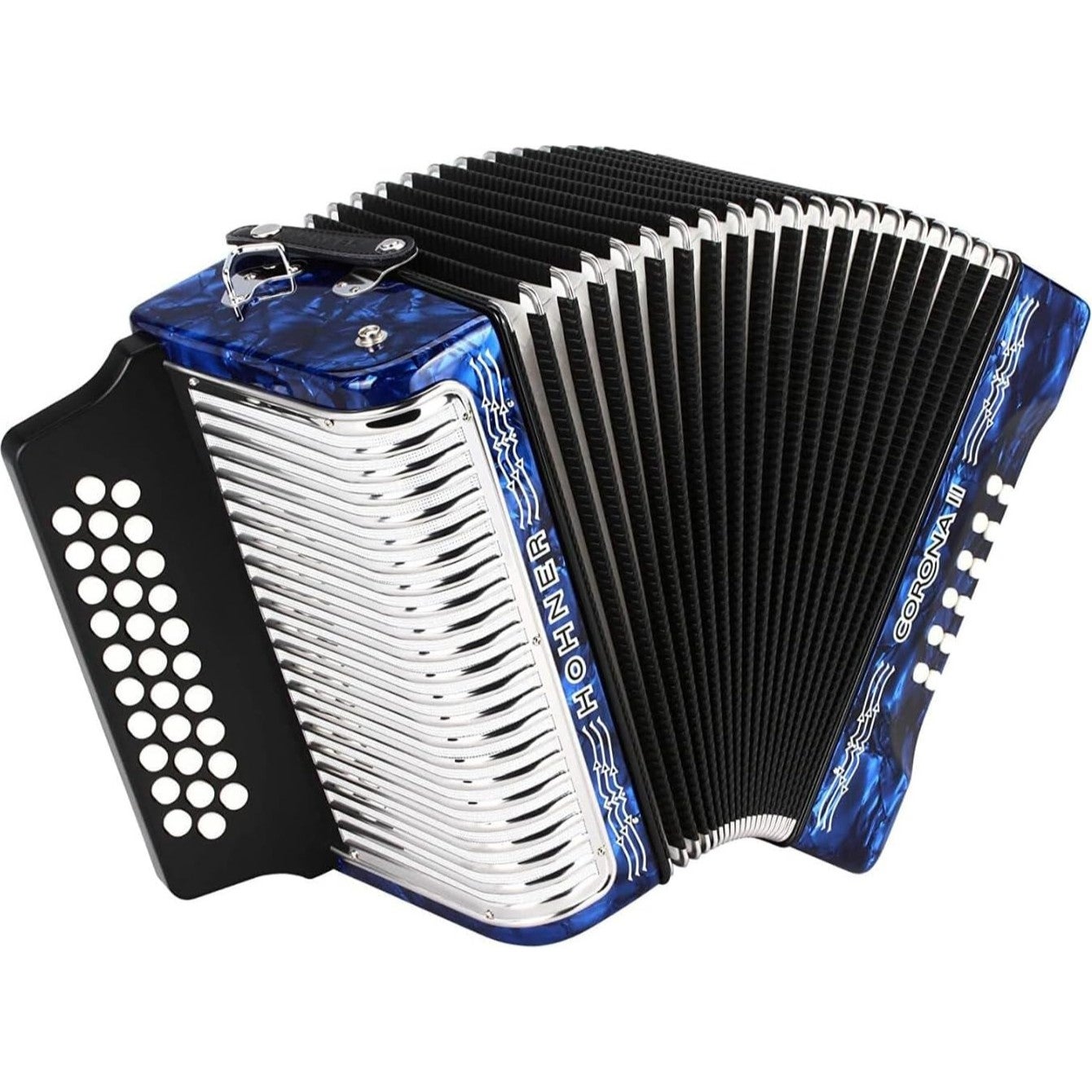 Hohner Corona II Dark Blue G/C/F accordeon
