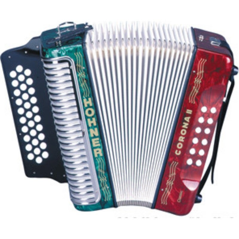 Hohner Corona II Mexico/Green White Red F/B/Bb accordeon