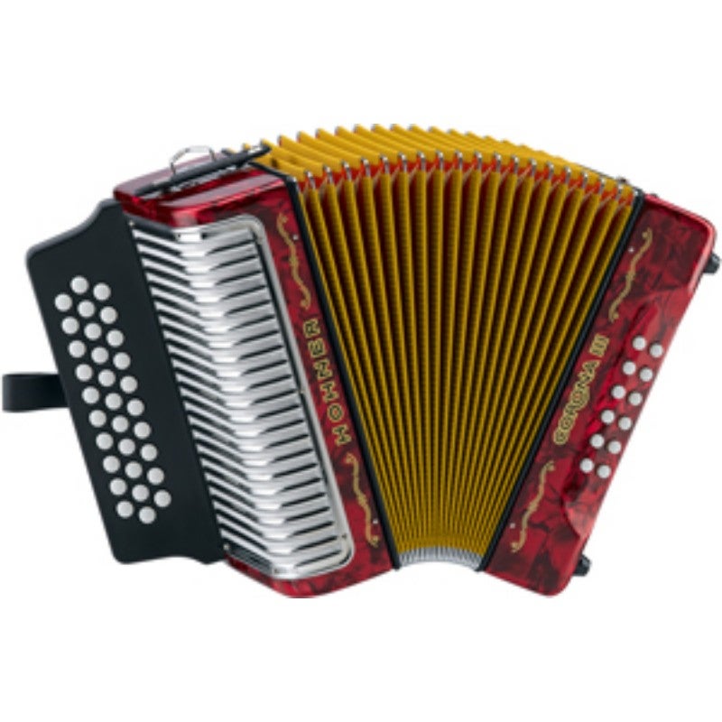 Hohner Corona III Red B/Bb/Ab accordeon