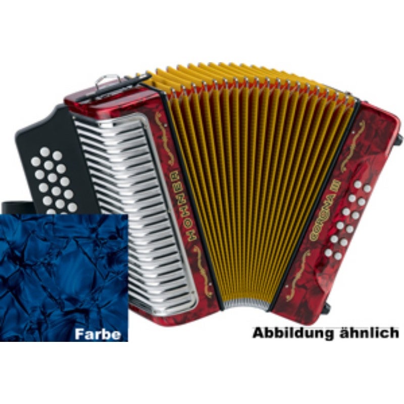 Hohner Corona III Dark Blue B/Bb/Ab accordeon