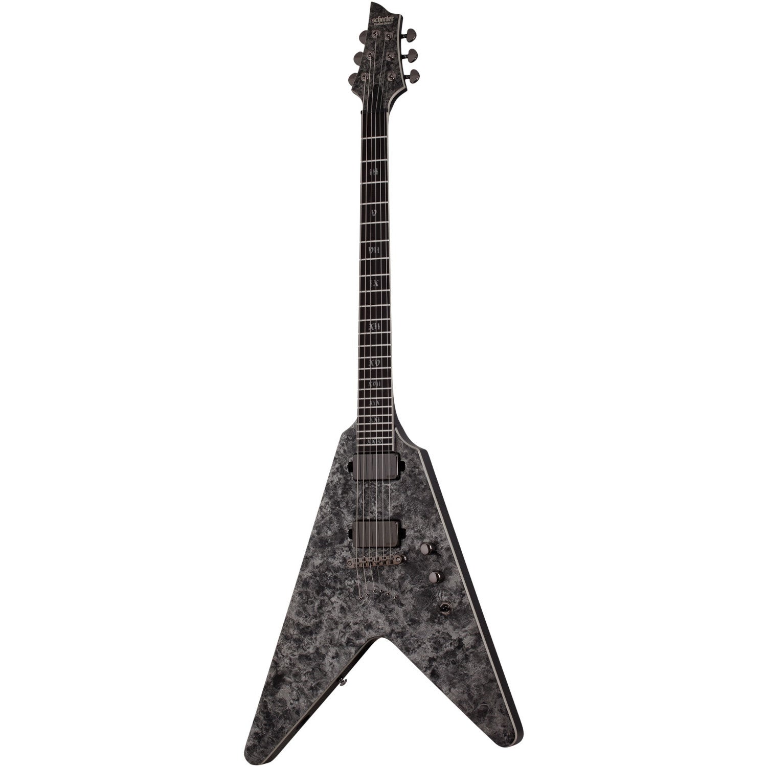 Schecter Juan Of The Dead V-1 Satin Black elektrische gitaar