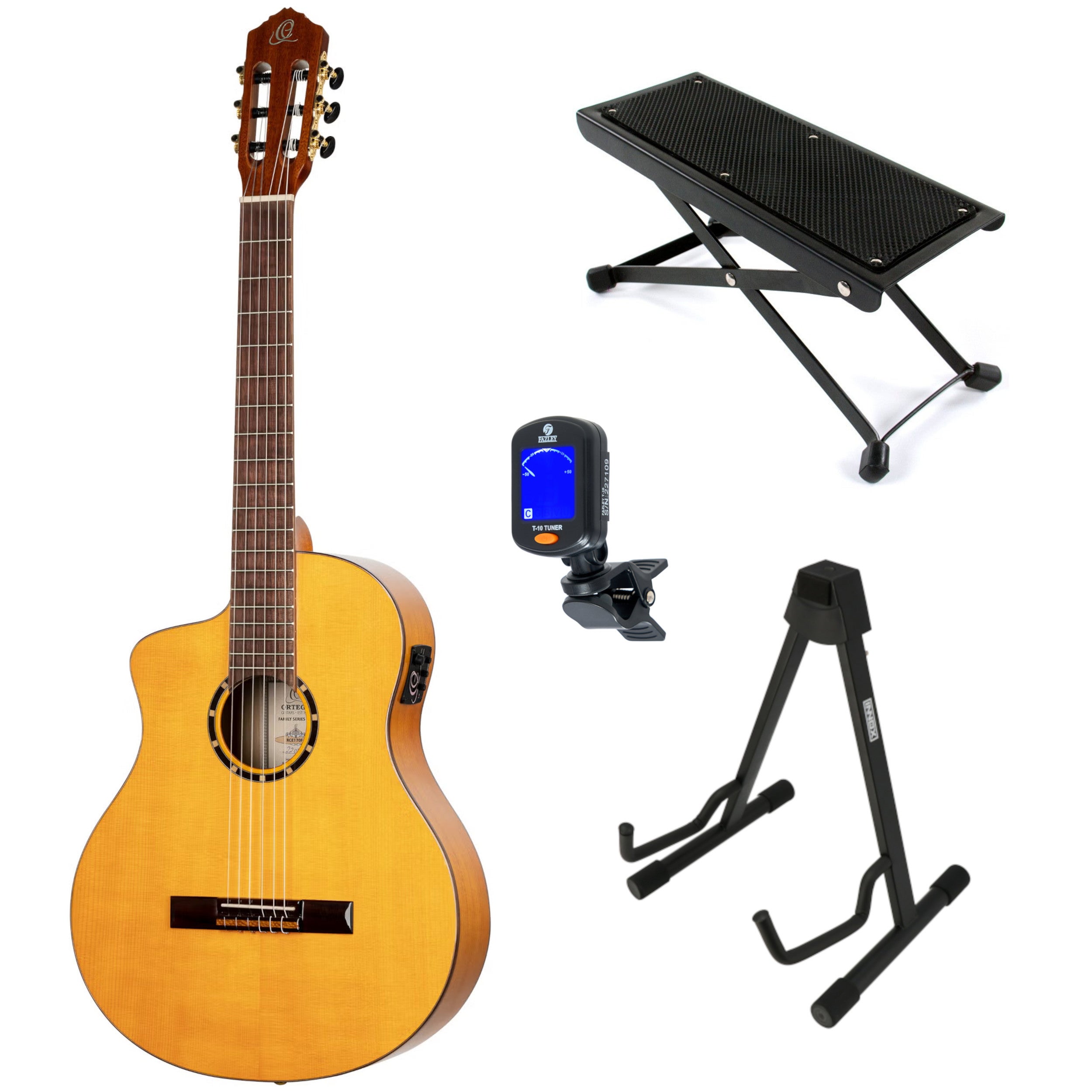 Ortega Family Series Pro RCE170F-L Guitar linkshandige klassieke gitaar starterset