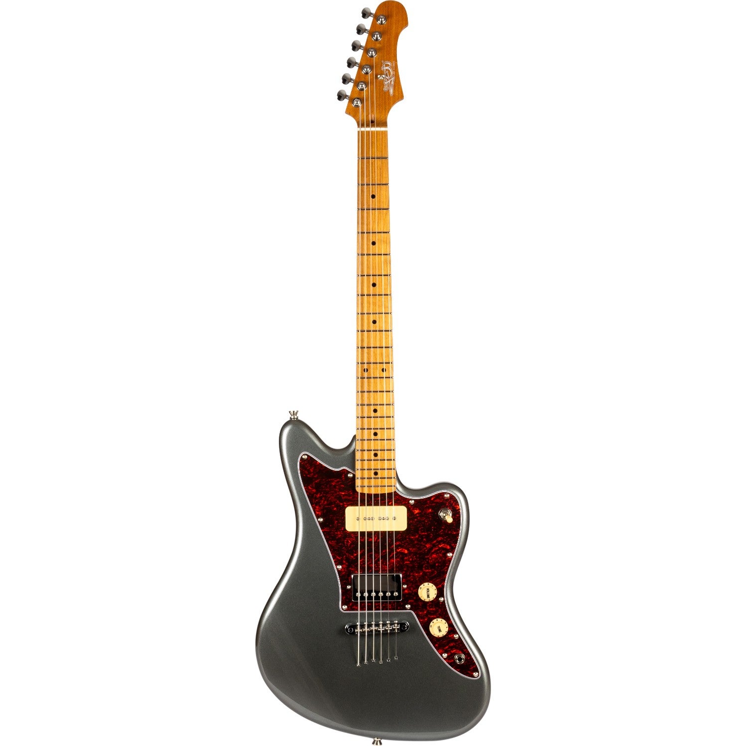 JET Guitars JJ-350 Baritone Charcoal elektrische gitaar met 27 inch mensuur