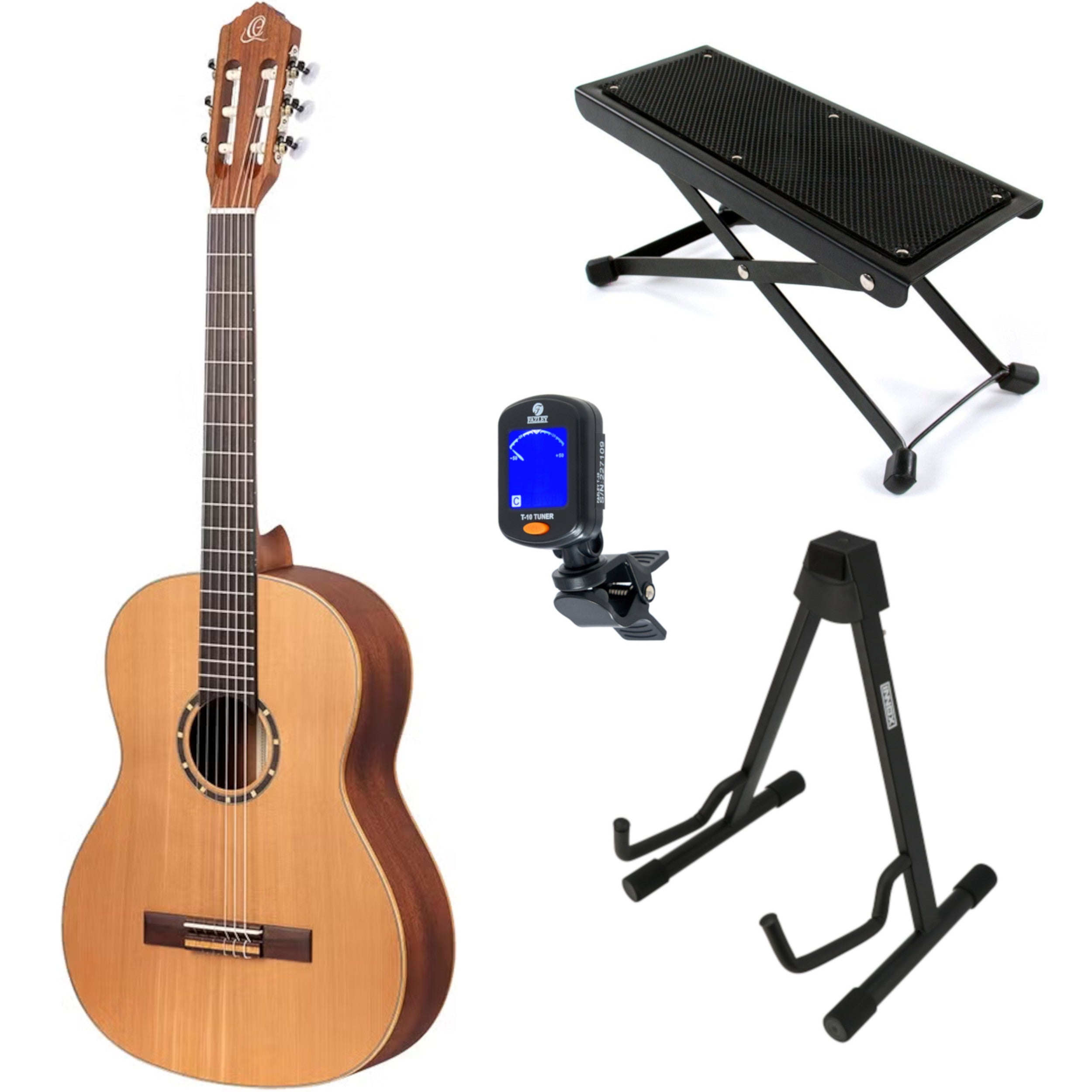 Ortega R122SN-L Family Series Full-size Left-handed Guitar Natural linkshandige klassieke gitaar starterset