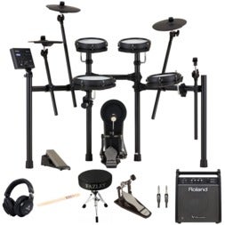 Roland TD-07KV2 V-Drums elektronisch drumstel set met versterker en bassdrumpedaal
