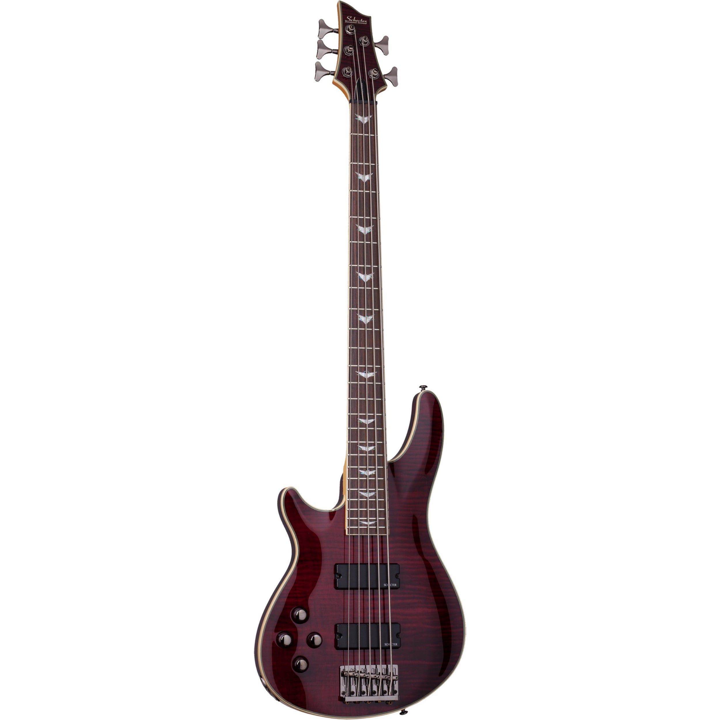 Schecter Omen Extreme-5 Black Cherry LH linkshandige 5-snarige elektrische basgitaar