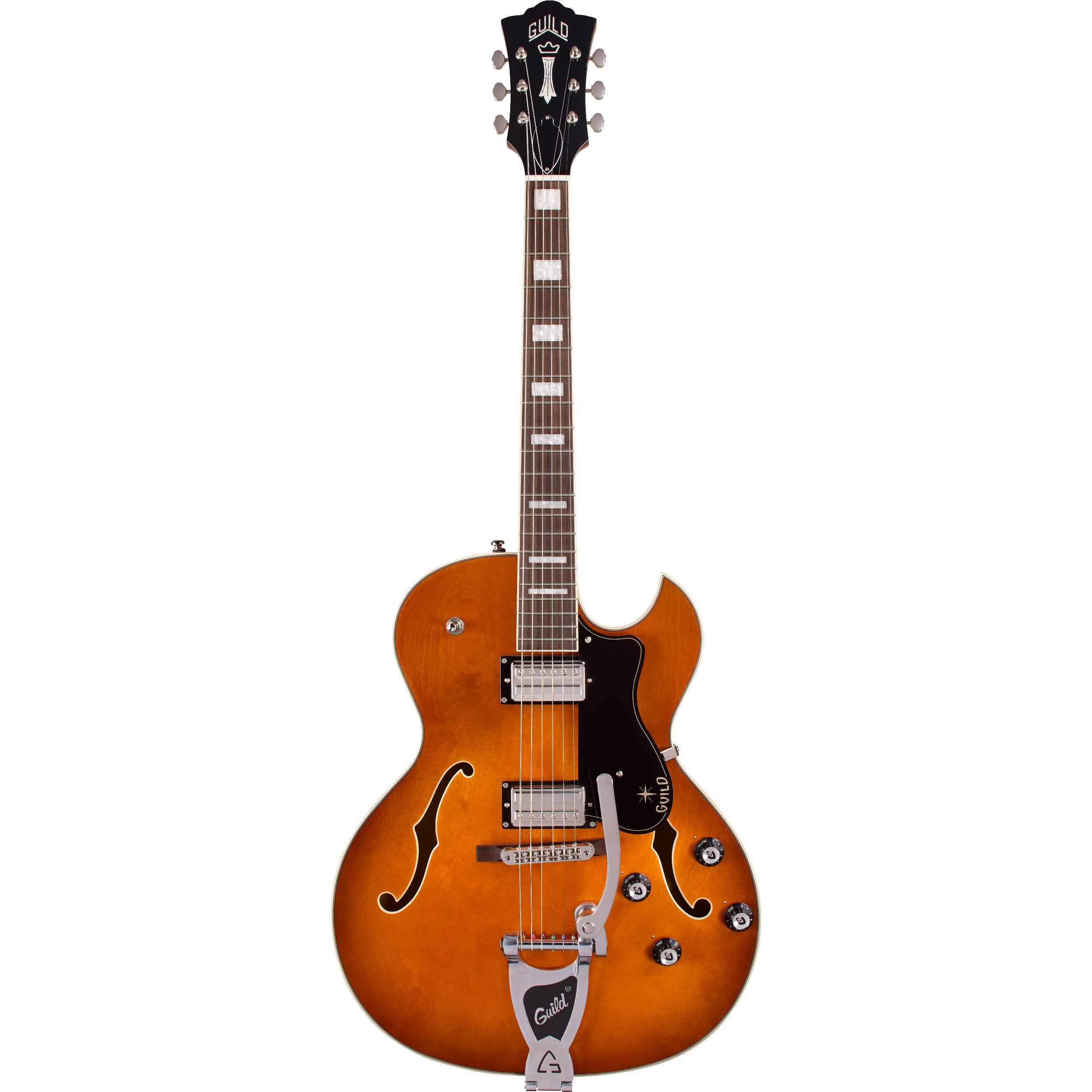 Guild Starfire Deluxe SC GVT Honey Burst semi-akoestische gitaar