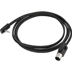 RockBoard Flat Mini-TRS to FlaX Midi Type B 150 cm Black verloopkabel met draaibare plug