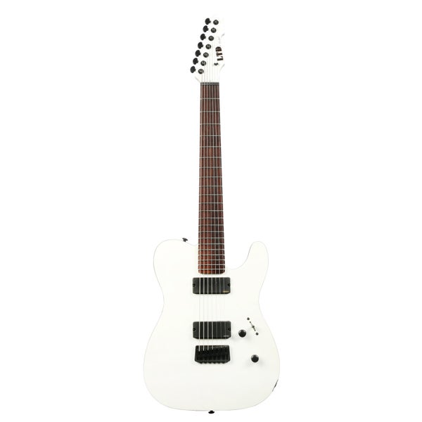 ESP LTD TE-407 SWS Snow White Satin 7-snarige elektrische gitaar