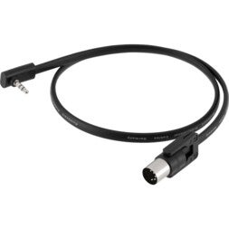 RockBoard Flat Mini-TRS to FlaX Midi Type A 60 cm Black verloopkabel met draaibare plug